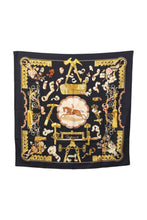 Load image into Gallery viewer, Hermés Black &amp; Gold Scarf
