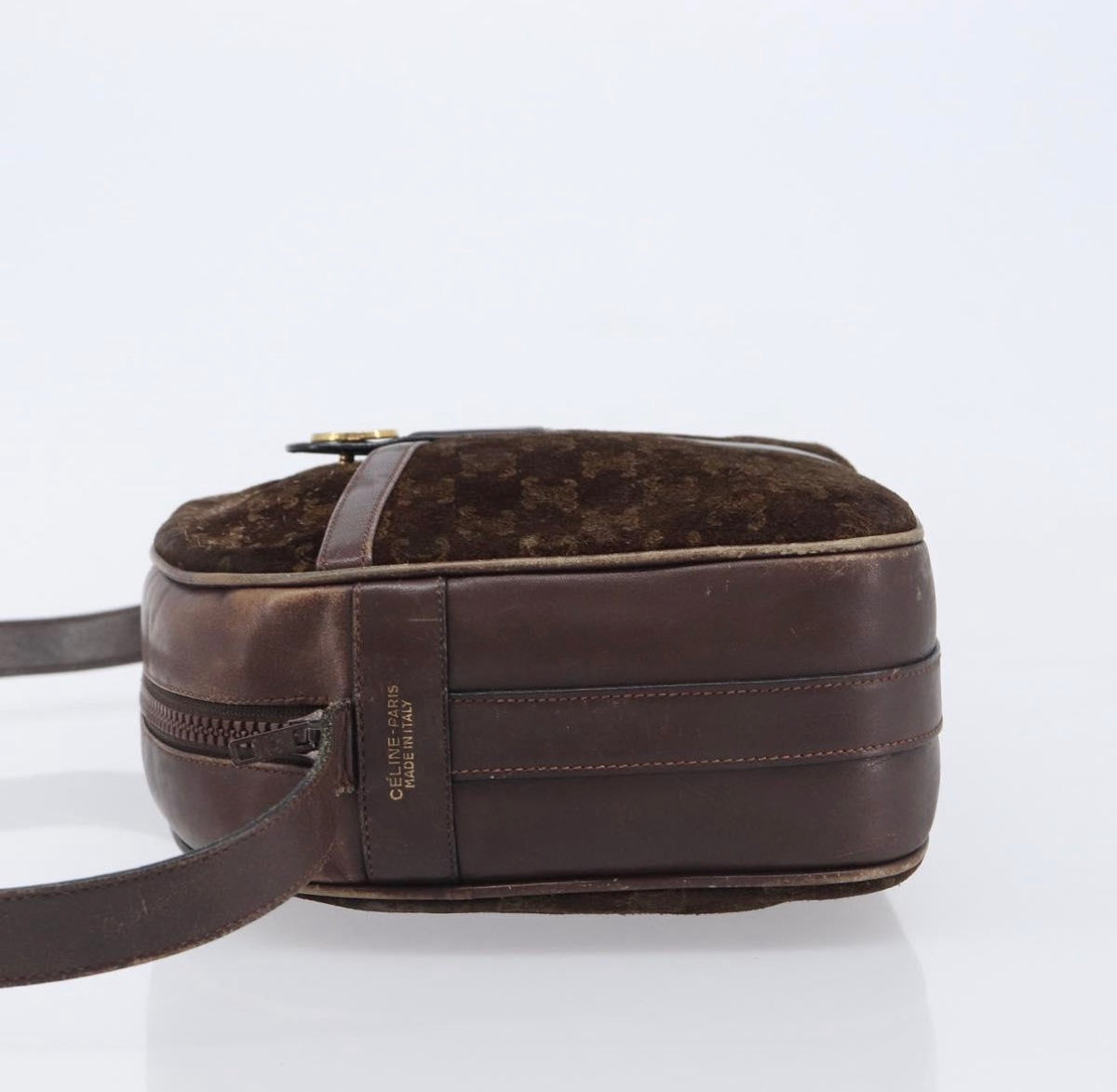 Celine Brown Suede Shoulder Bag