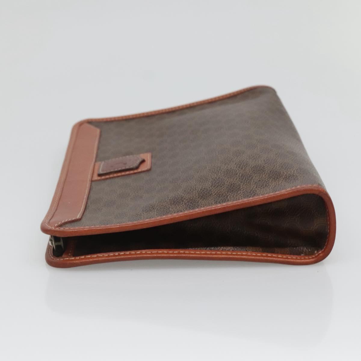 Celine Monogram Brown Leather Clutch
