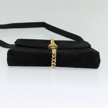 Load image into Gallery viewer, Gucci Black Suede Chain Shoulder Bag
