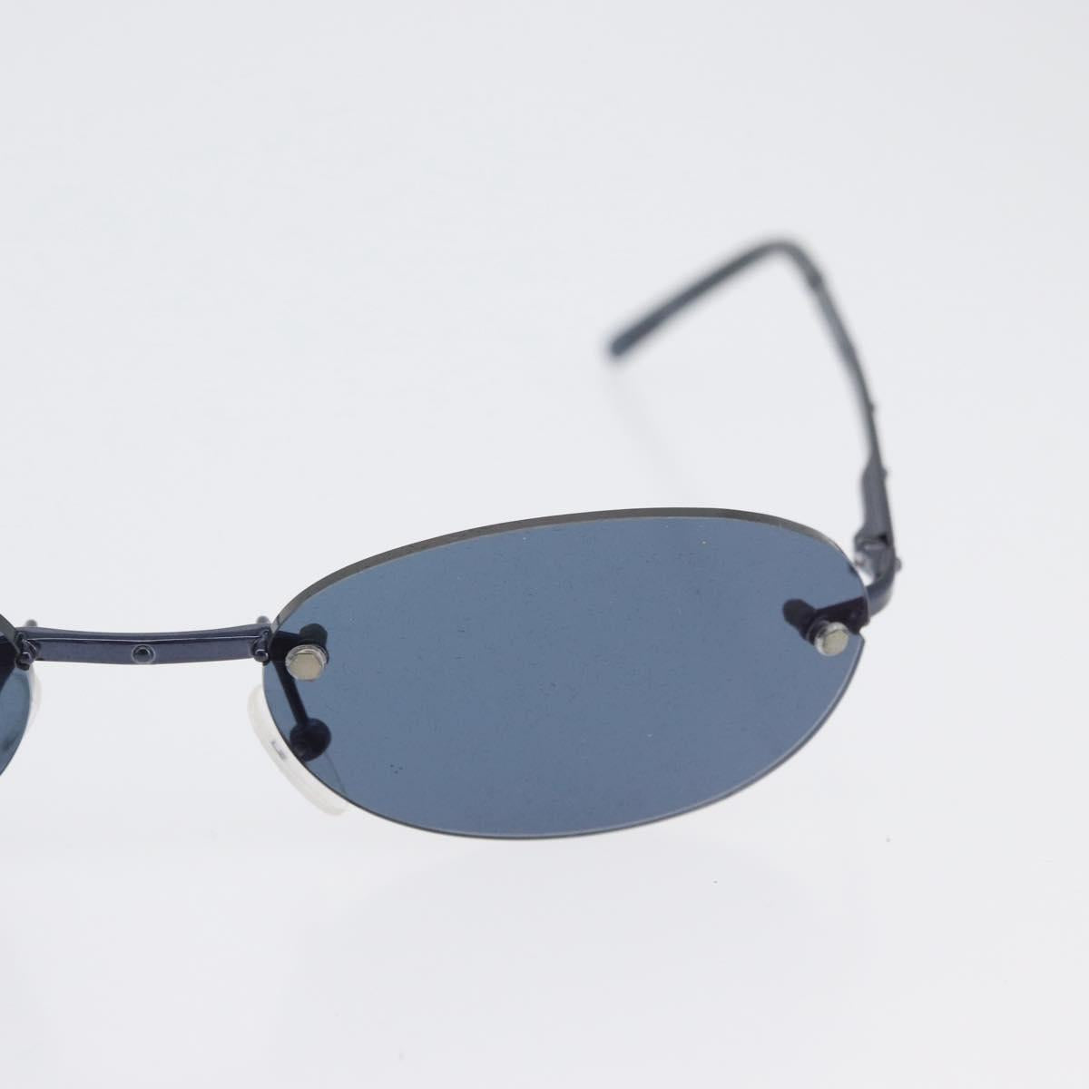 Gucci Rimless Blue Round Sunglasses