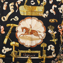 Load image into Gallery viewer, Hermés Black &amp; Gold Scarf
