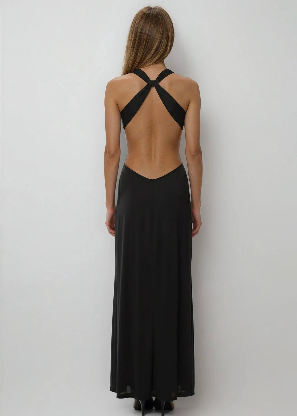 Christopher Esber Black Backless Gown