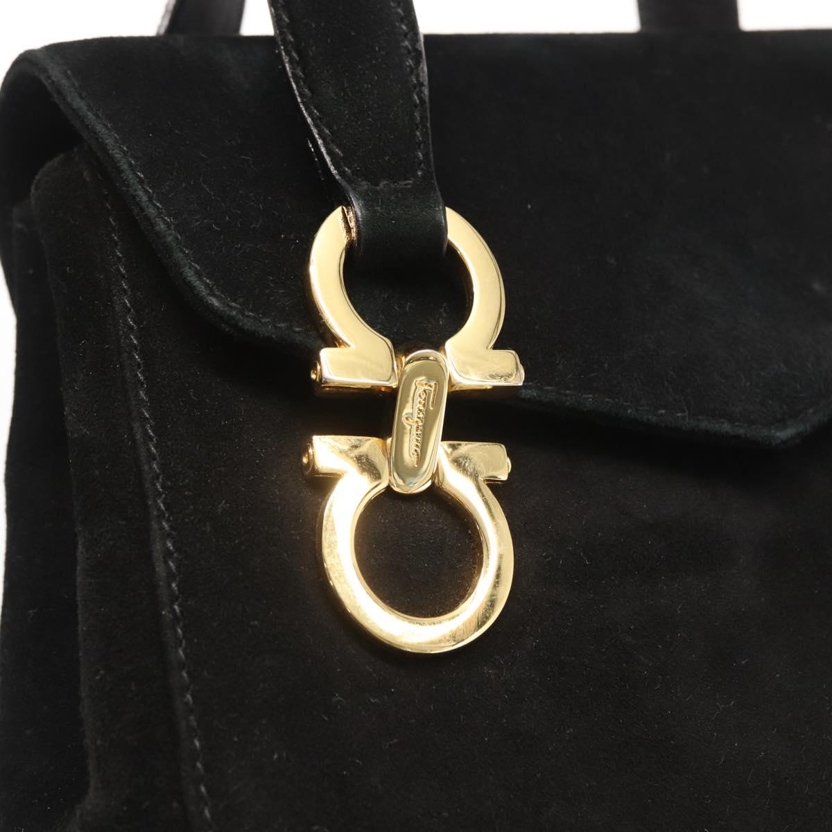 Ferragamo Black Suede Handbag