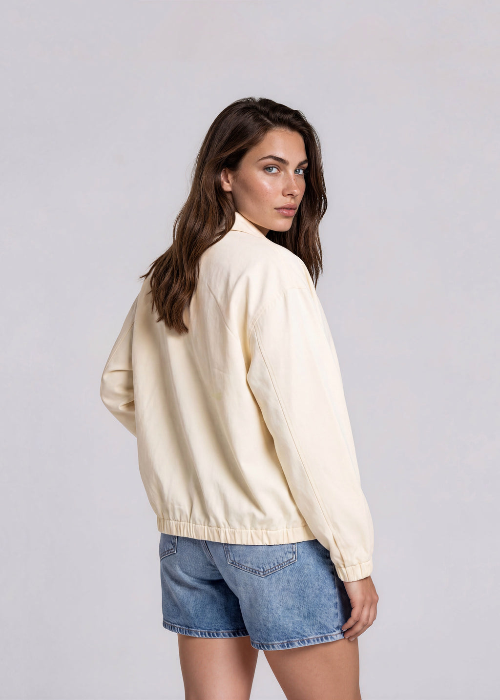 YSL Light Yellow Collared Bomber