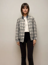 Load image into Gallery viewer, YSL Blue Plaid Bomber
