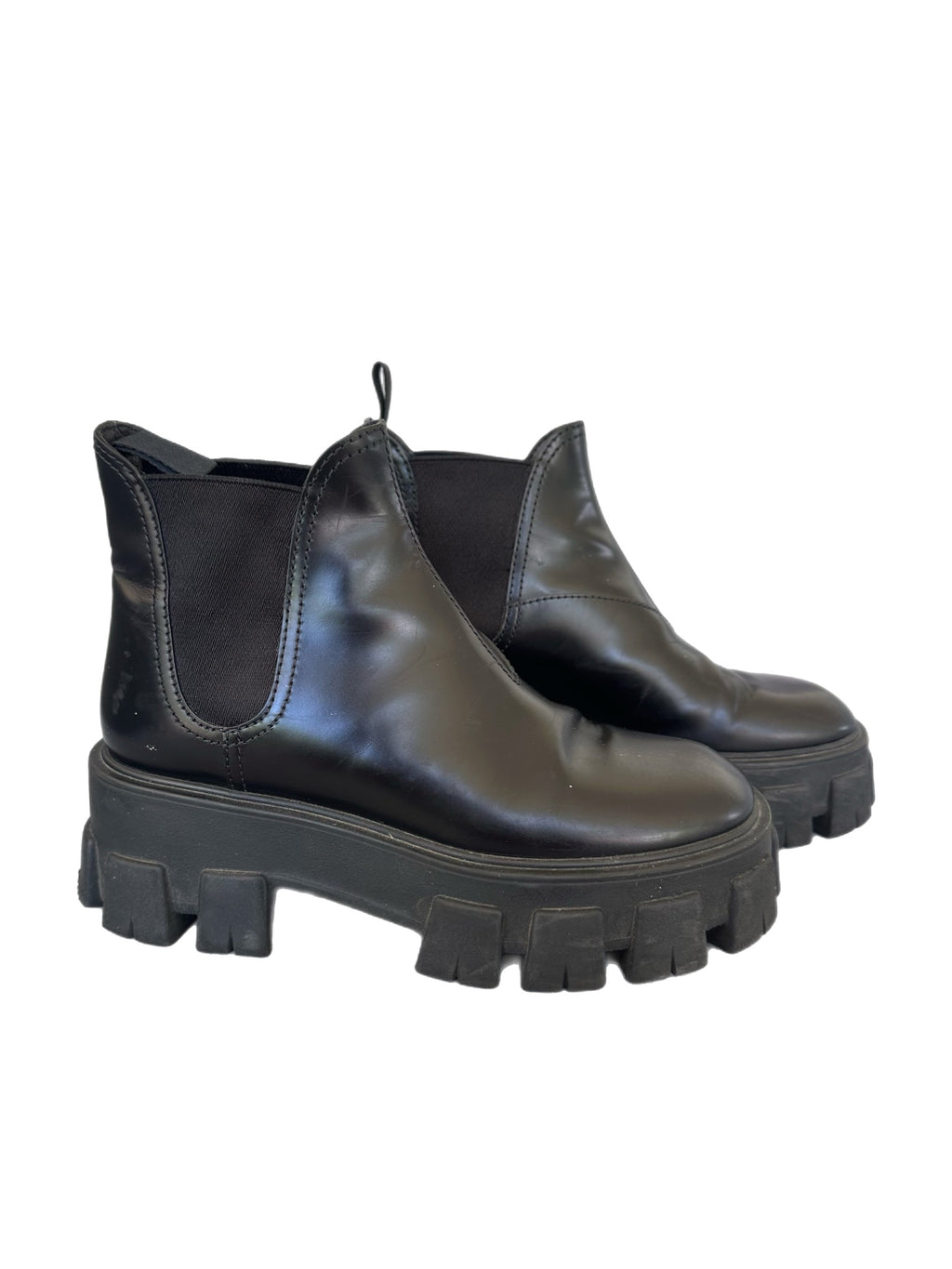 Prada Black Platform Combat Boots