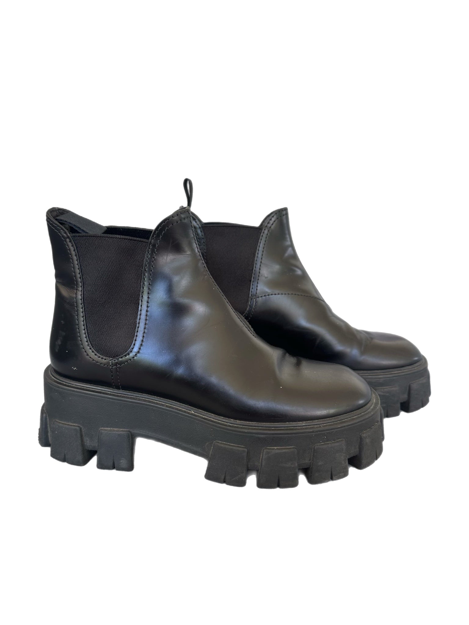 Prada Black Platform Combat Boots