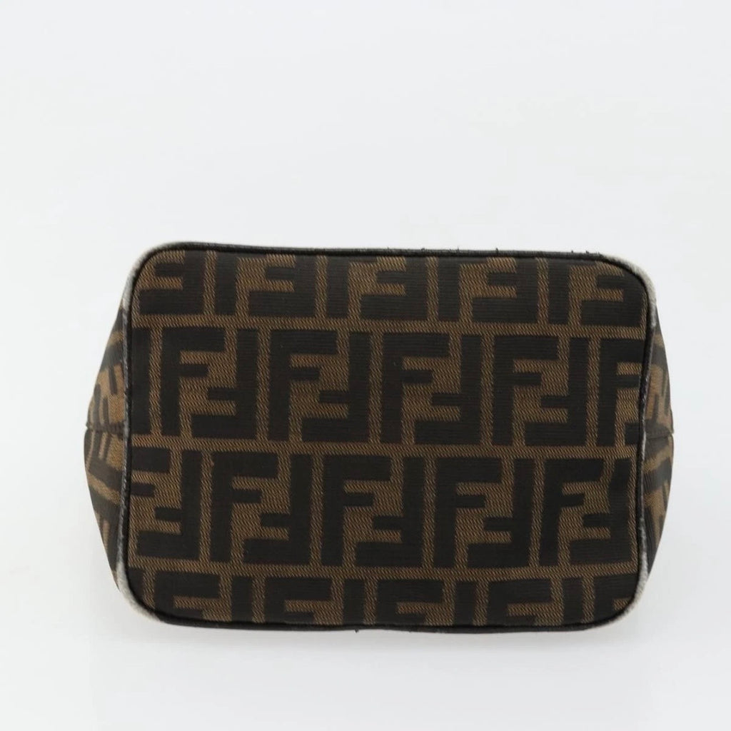 Fendi Brown Zucca Canvas Rounded Baguette