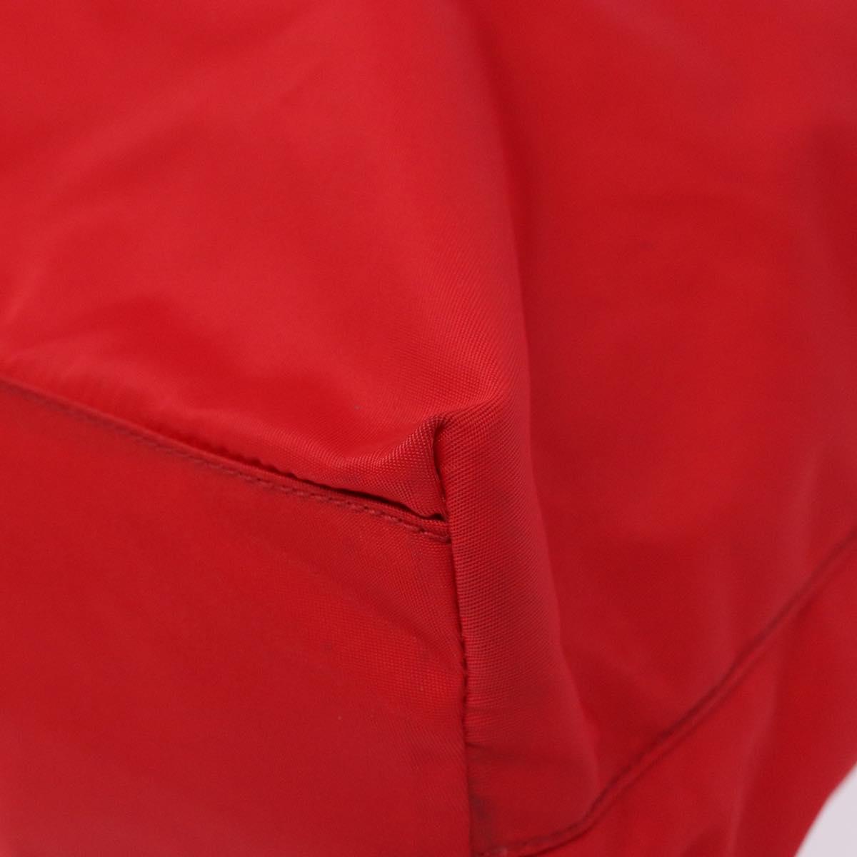 Prada Red Nylon Tote