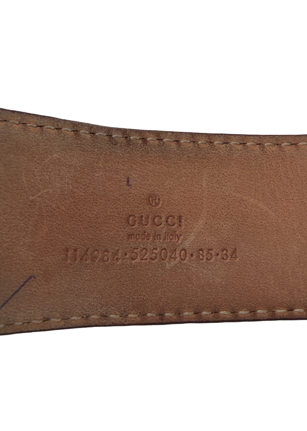 Gucci Brown Monogram Leather Belt