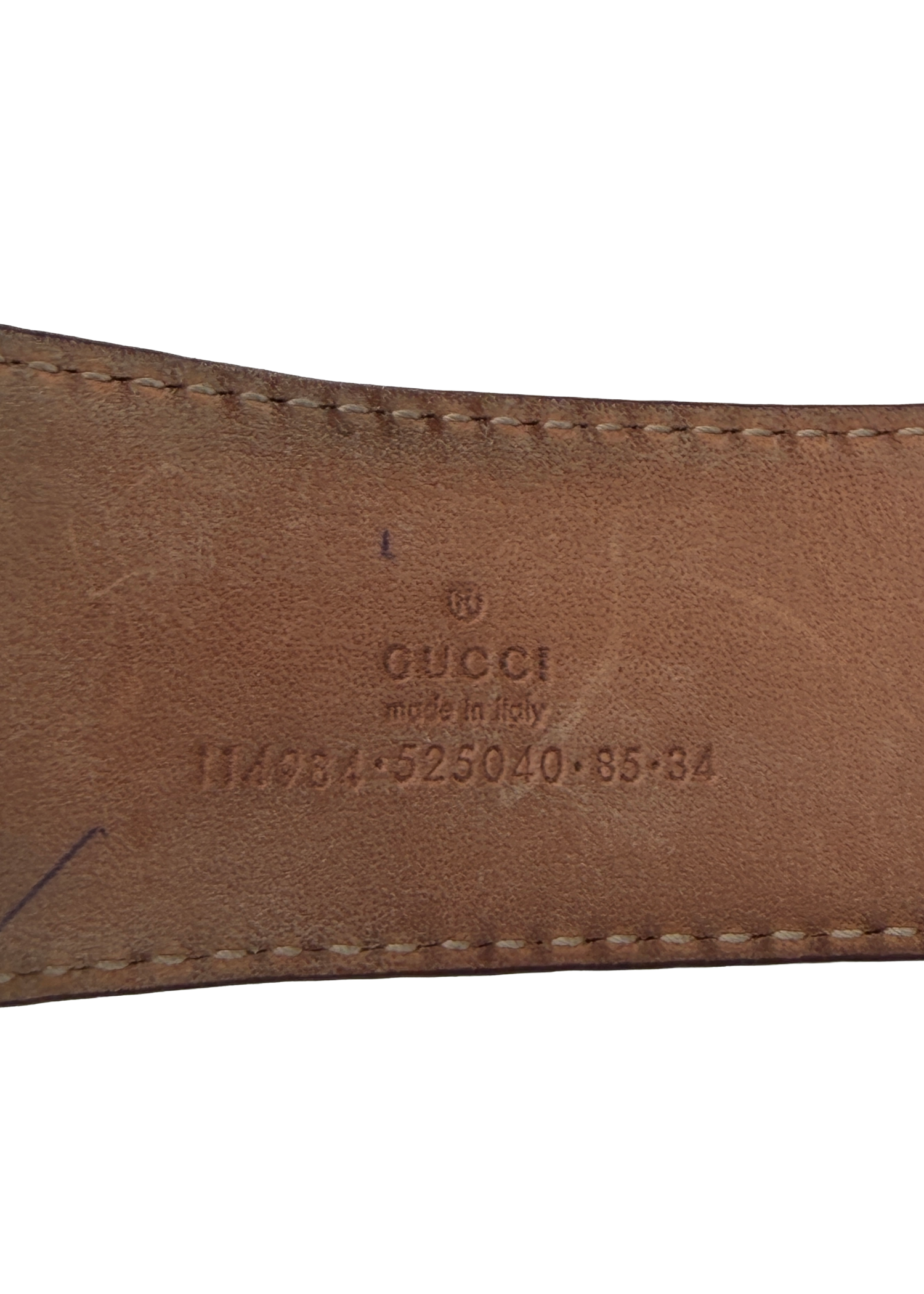 Gucci Brown Monogram Leather Belt