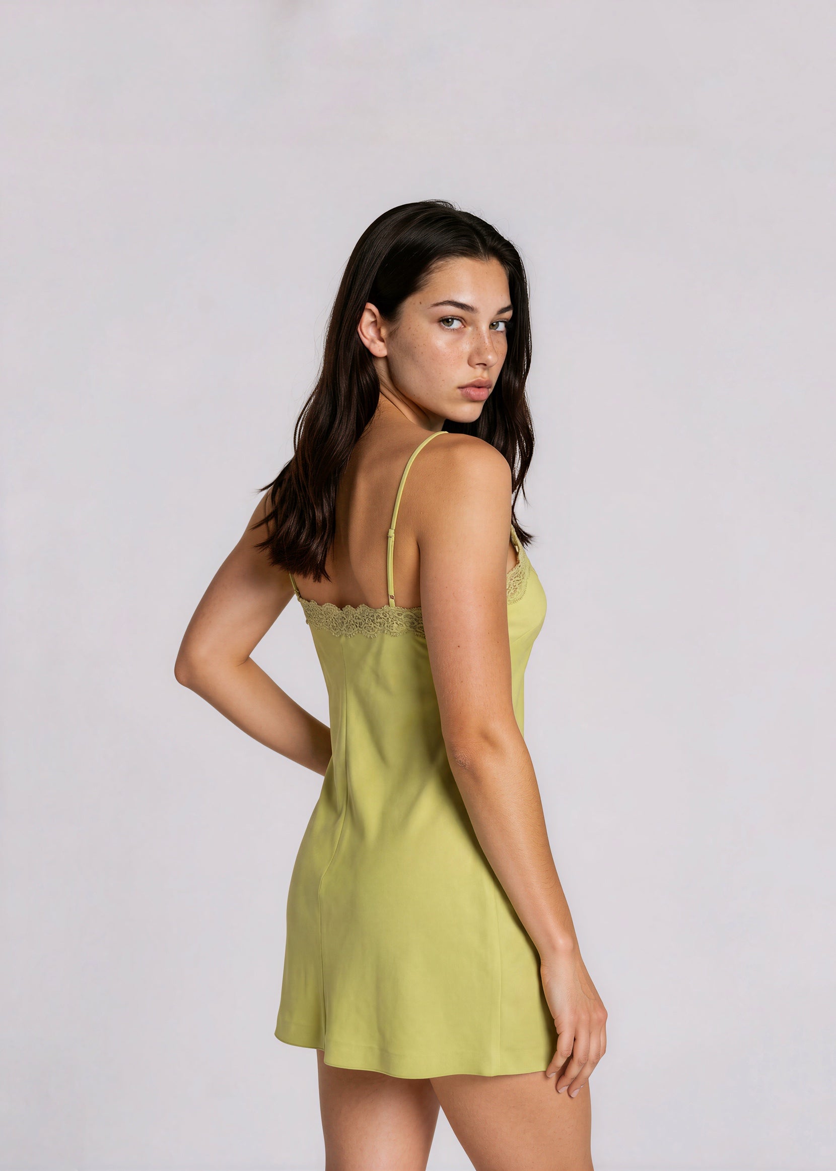 Blumarine Green and Lace Mini Dress
