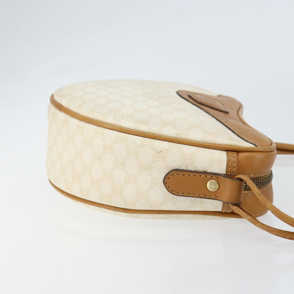 Celine White Macadam Heart Shoulder Bag