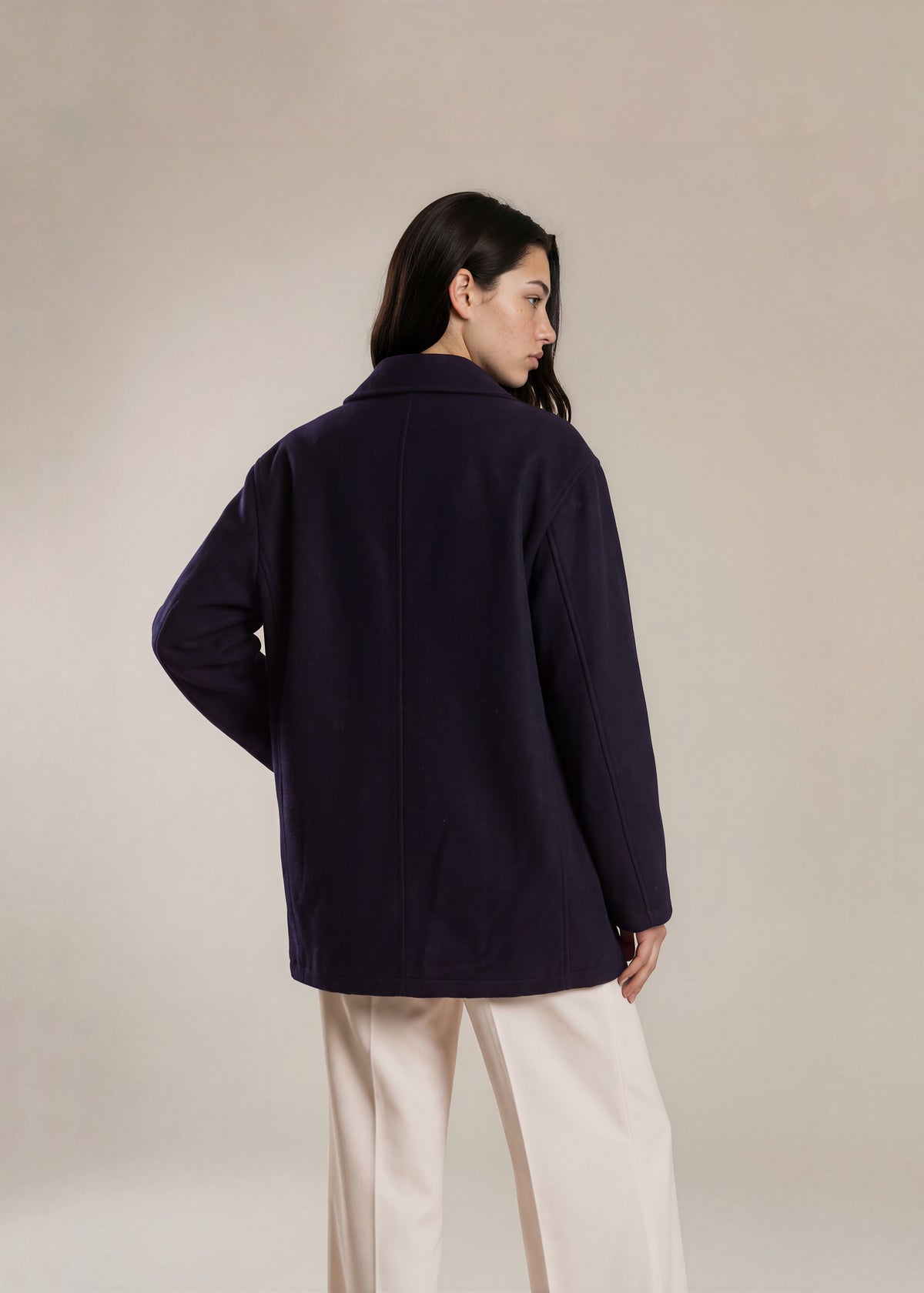 Ralph Lauren Navy Wool Coat