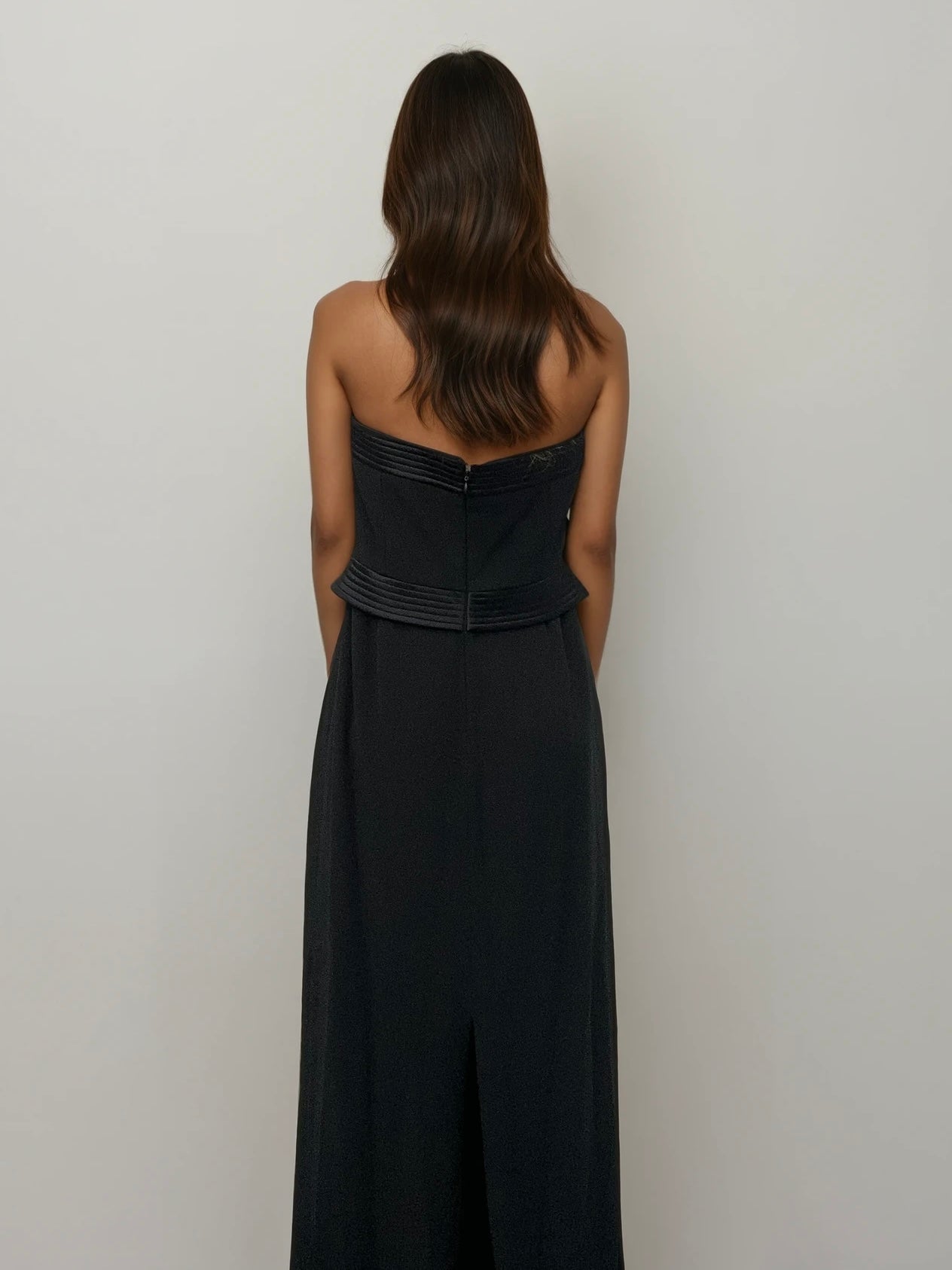 Armani Black Strapless Gown