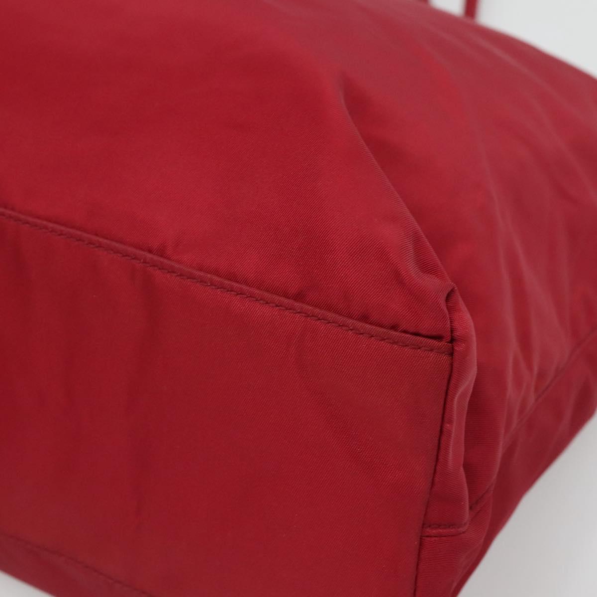 Prada Red Nylon Tote