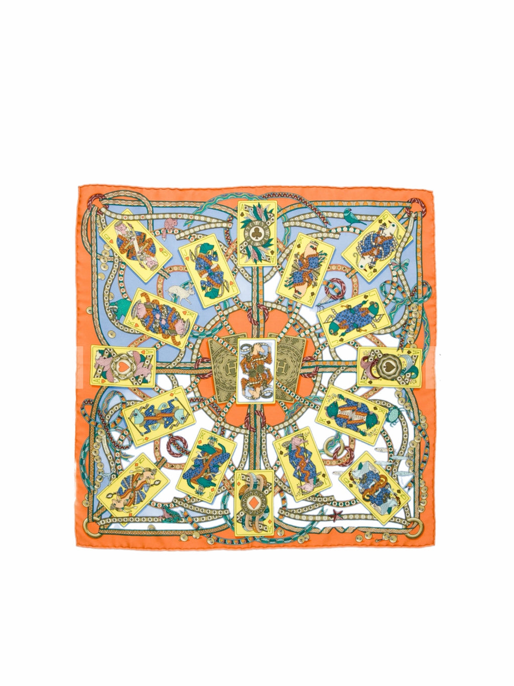 Hermès Playing Card Patterned Mini Scarf