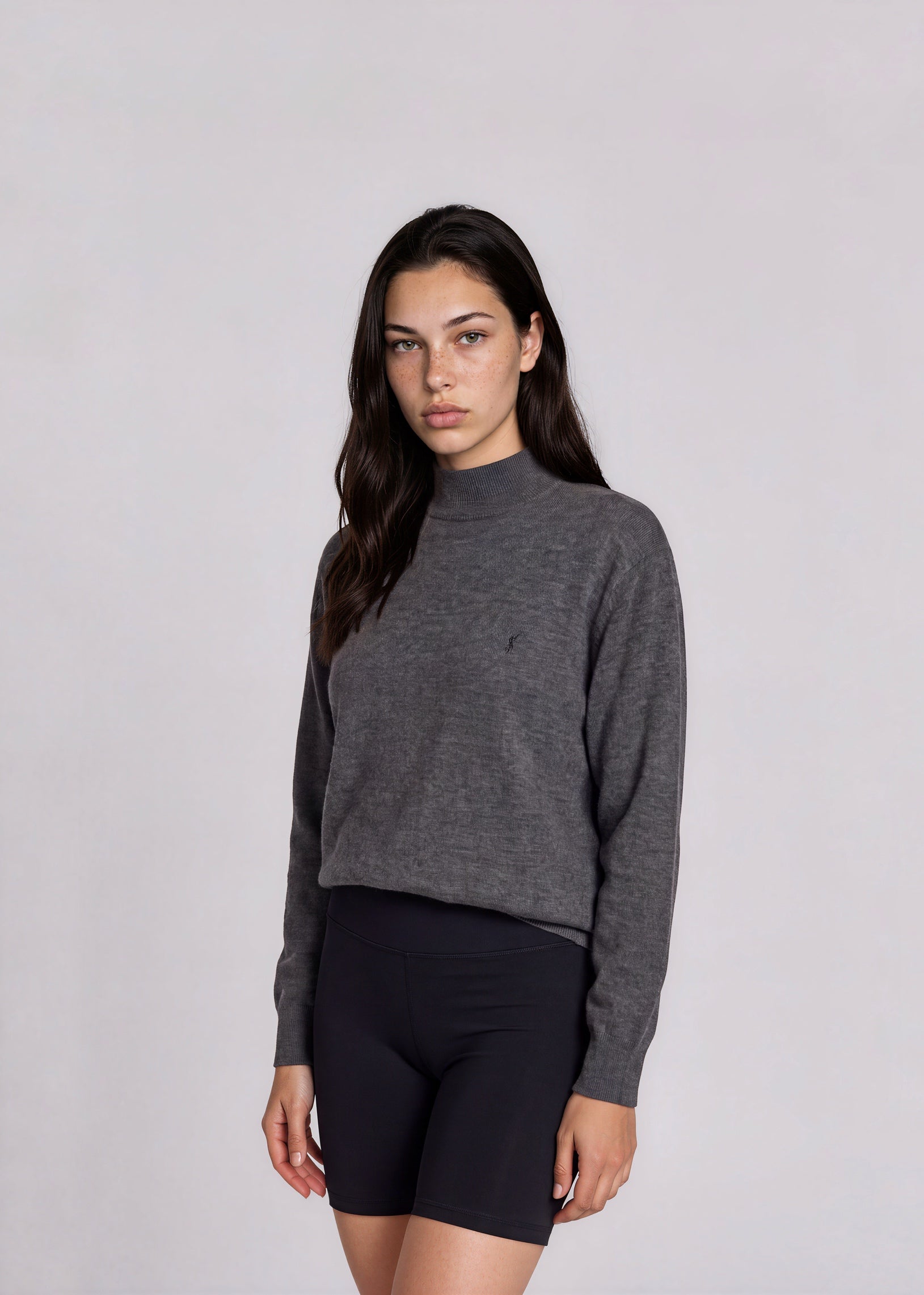 YSL Dark Grey Turtleneck Sweater