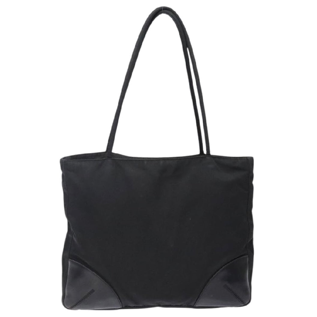 Prada Black and Leather Nylon Tote