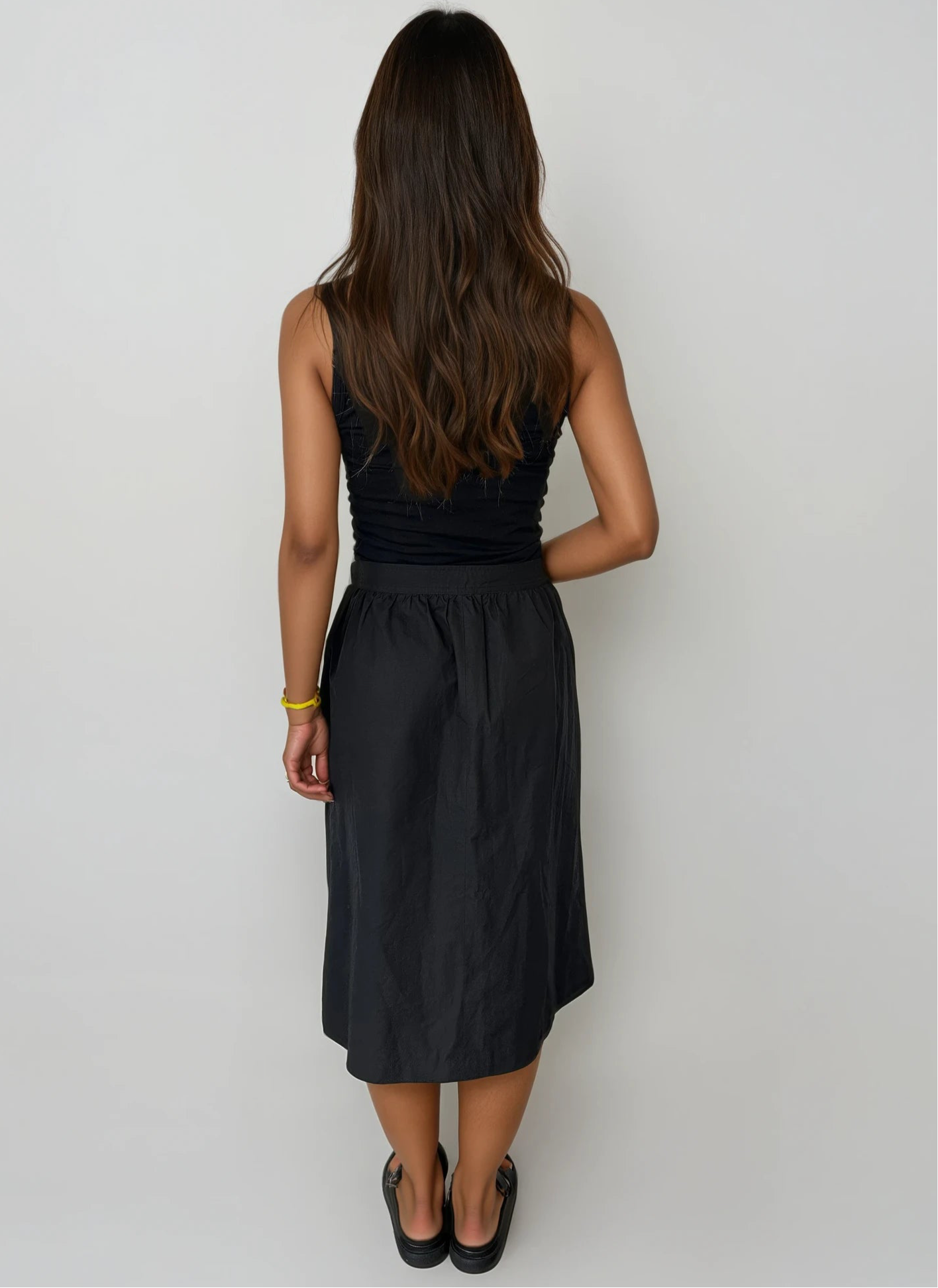 Celine Black Midi Skirt