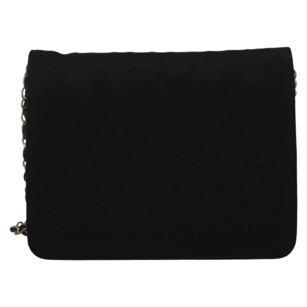 Chanel Black Cotton Flap Bag