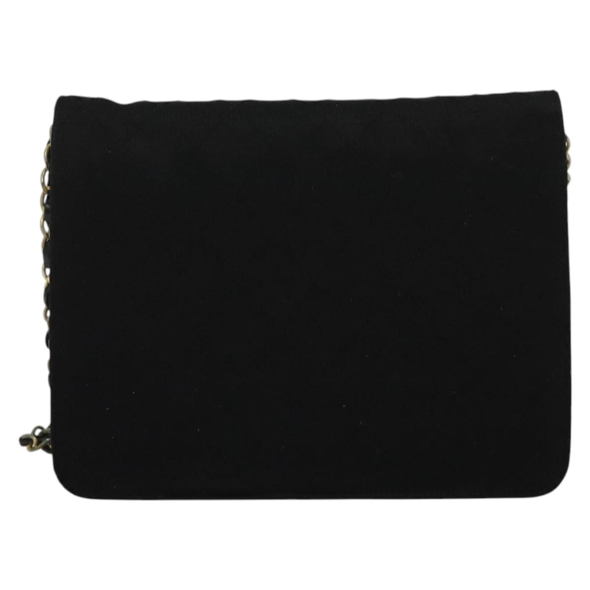 Chanel Black Cotton Flap Bag