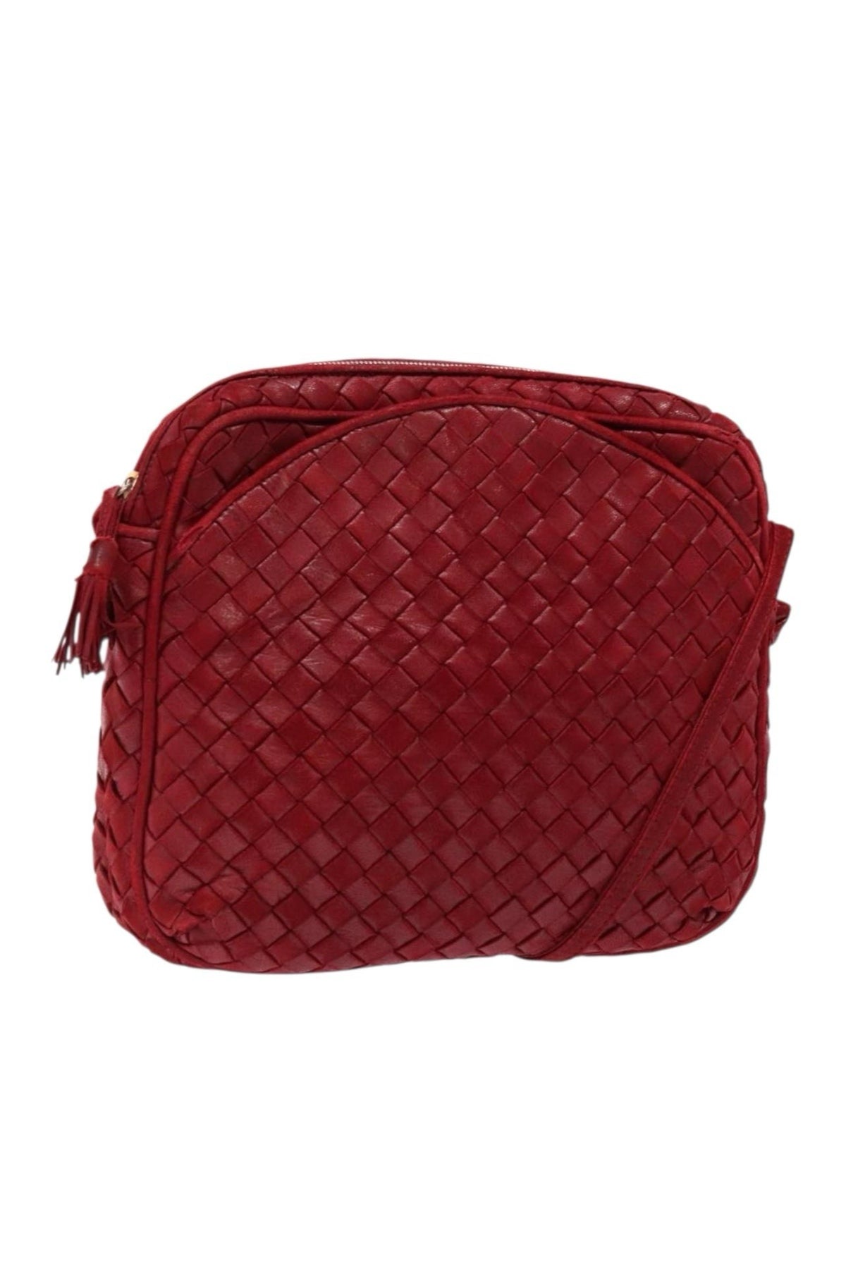 Bottega Veneta Red Intrecciato Crossbody