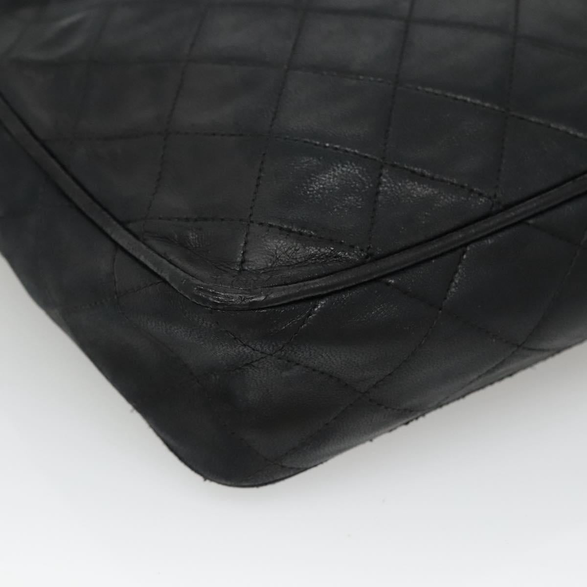 Chanel Black Leather Quilted Crossbody