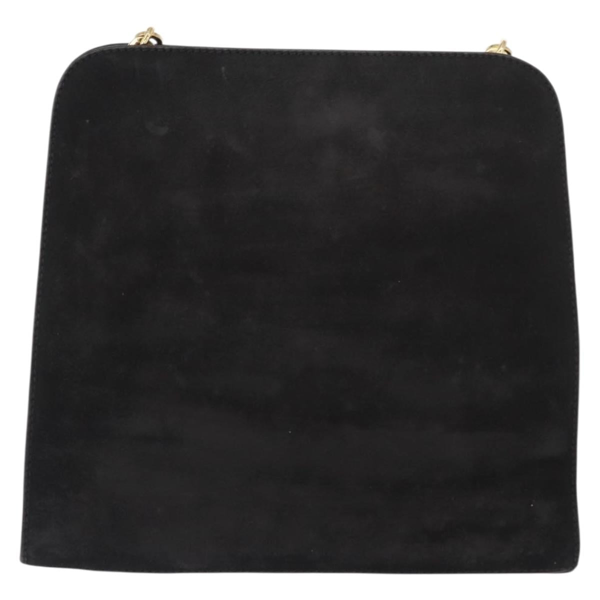 Ferragamo Black Suede Shoulder Bag