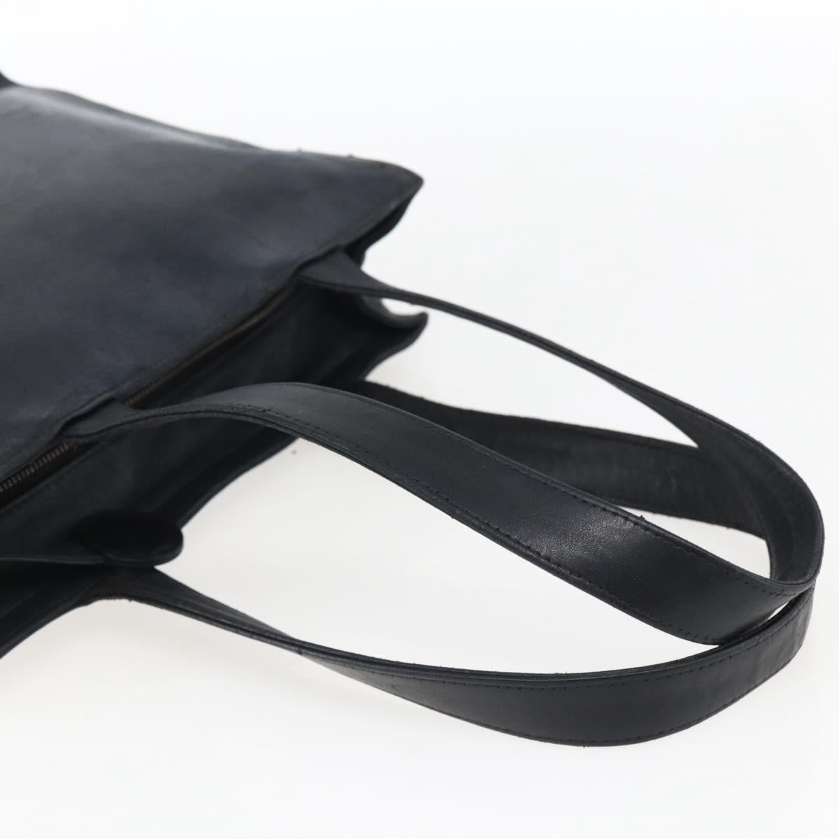 Chanel Black Leather Camelia Tote