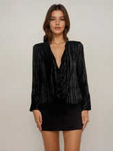 Load image into Gallery viewer, Armani Black Velvet Blazer Top
