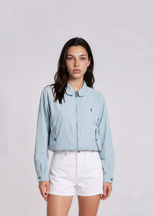 YSL Sky Blue Collared Bomber