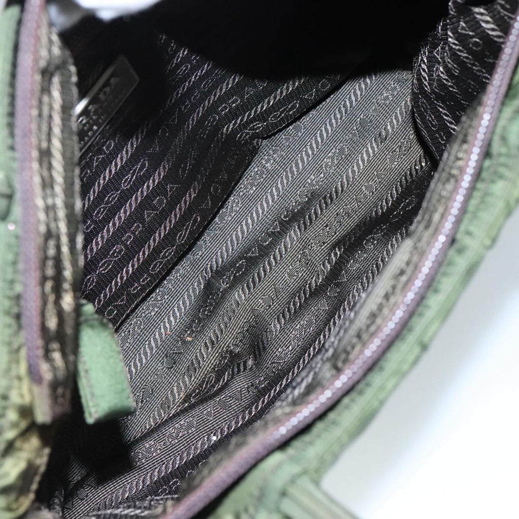 Prada Green Nylon Handbag