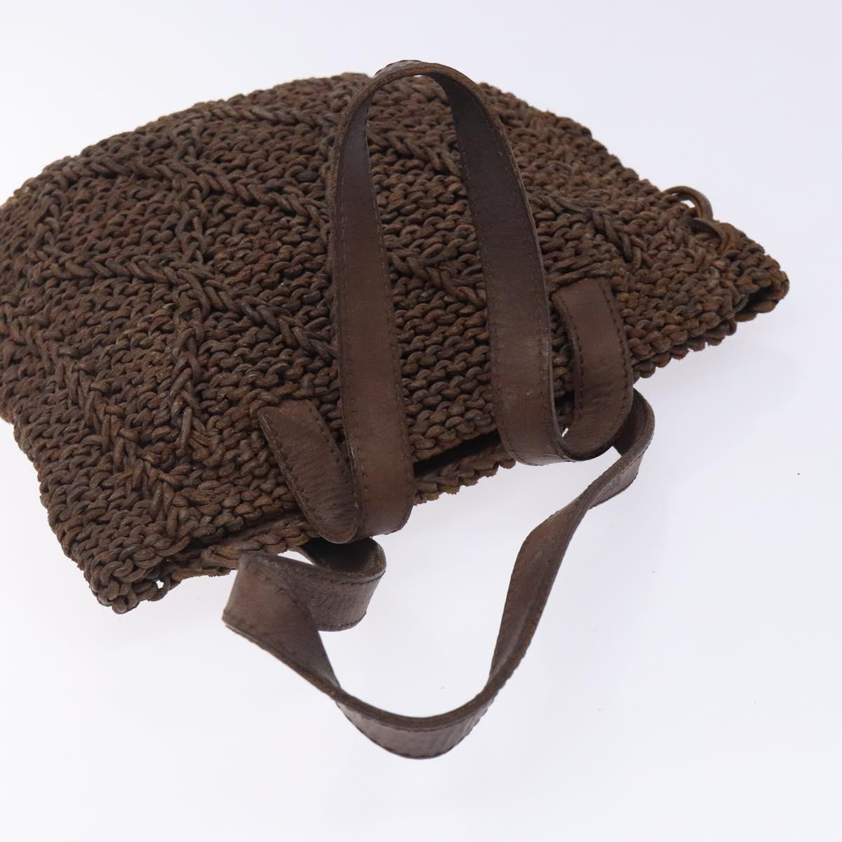 Chanel Brown Raffia Tote