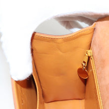 Load image into Gallery viewer, Chanel Orange Suede Flap Bag
