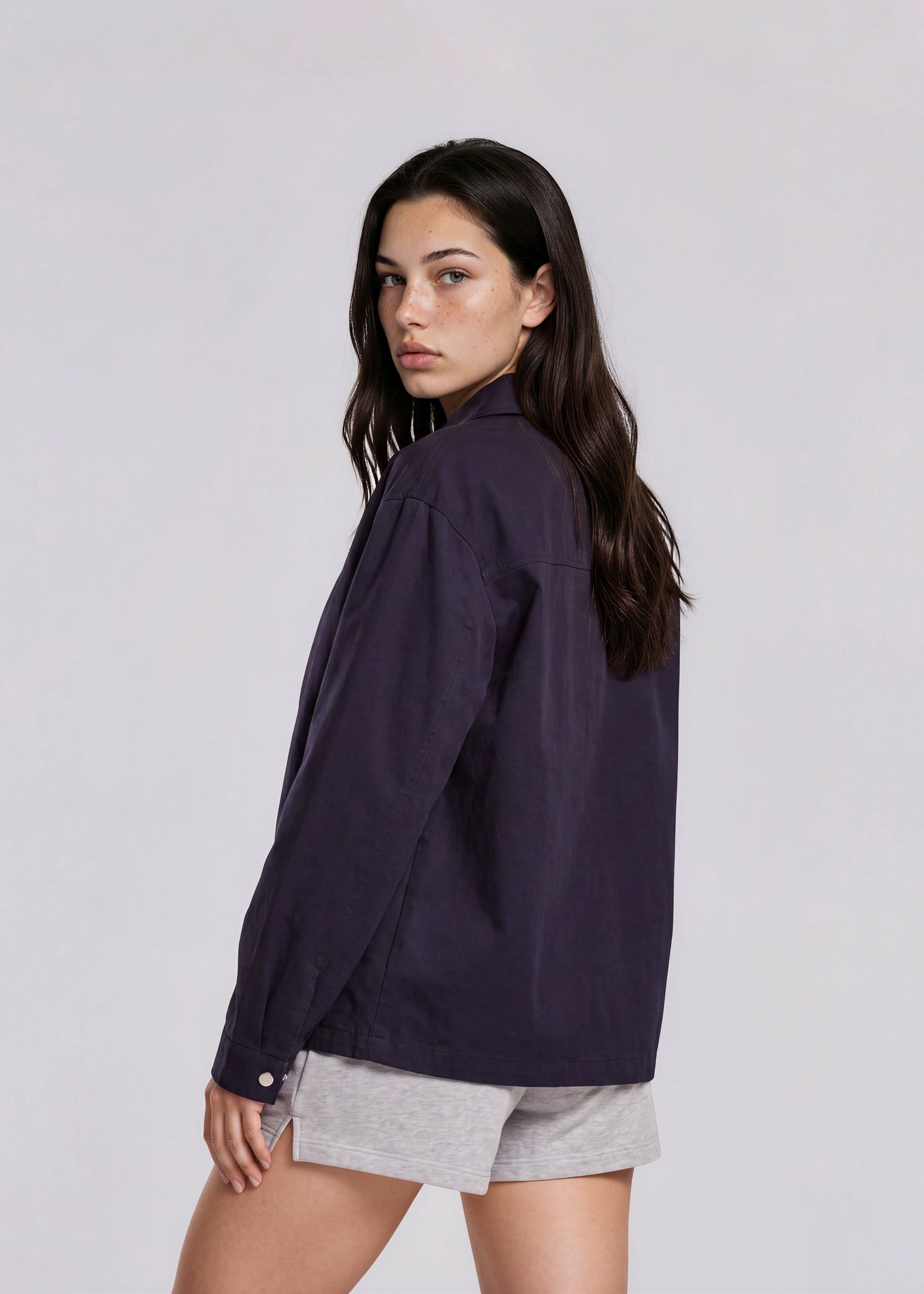 YSL Navy Collared Zip Pocket Bomber