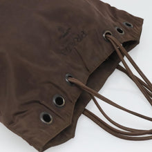 Load image into Gallery viewer, Prada Brown Nylon Eyelet Tote
