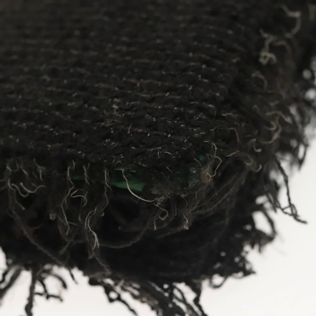 Chanel Black Tweed Fringe Flap Bag