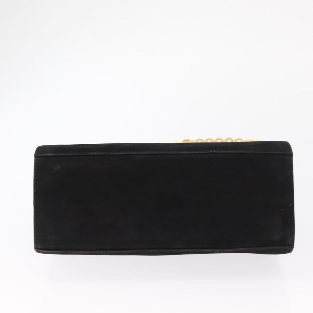 Ferragamo Black Suede Shoulder Bag