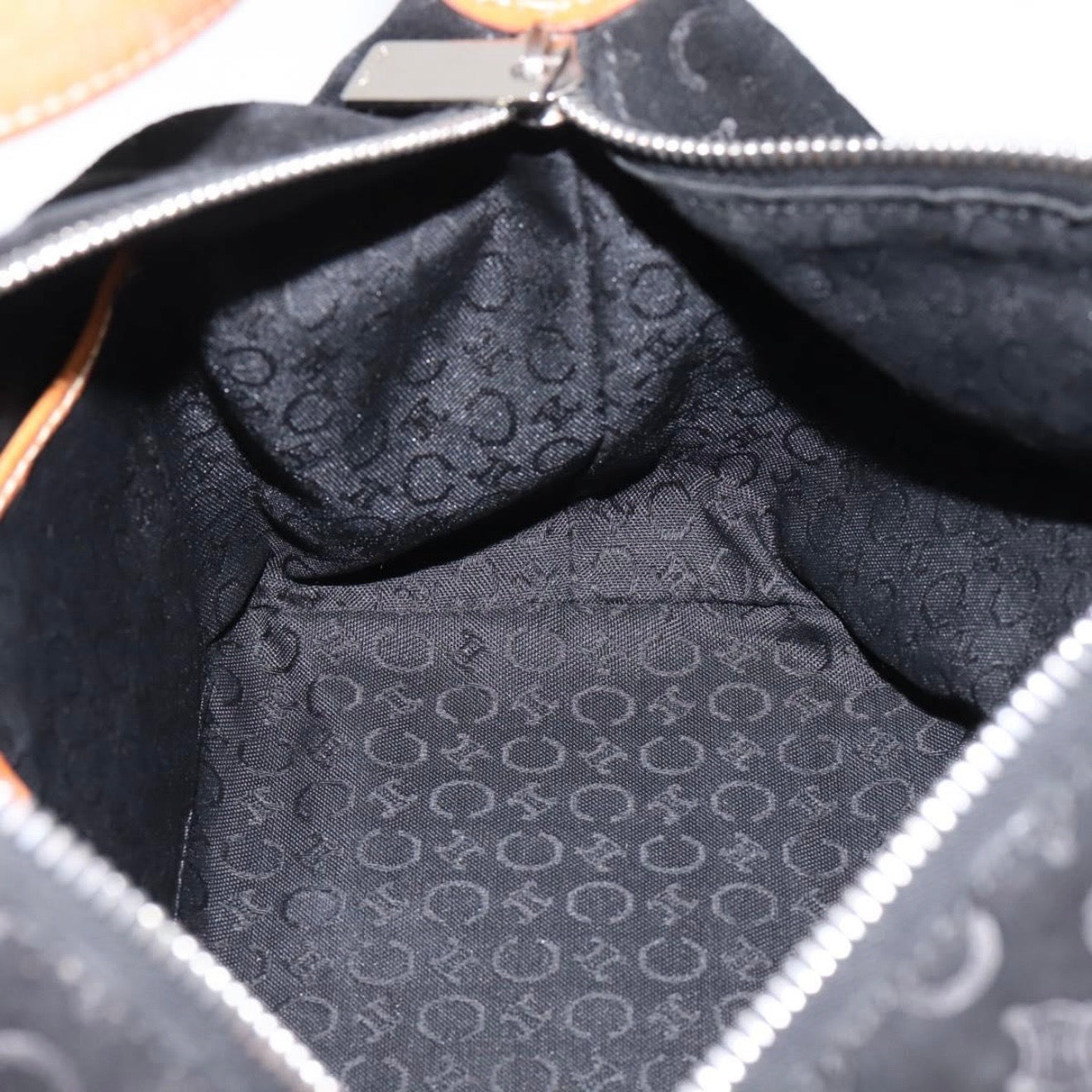 Celine Black Monogram Suede Shoulder Bag