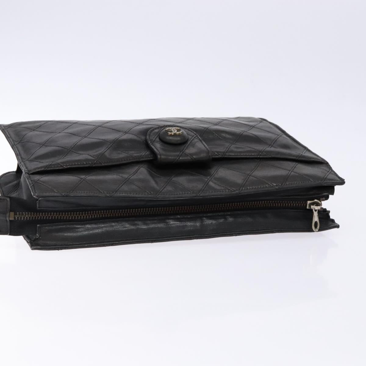 Chanel Black Leather Clutch