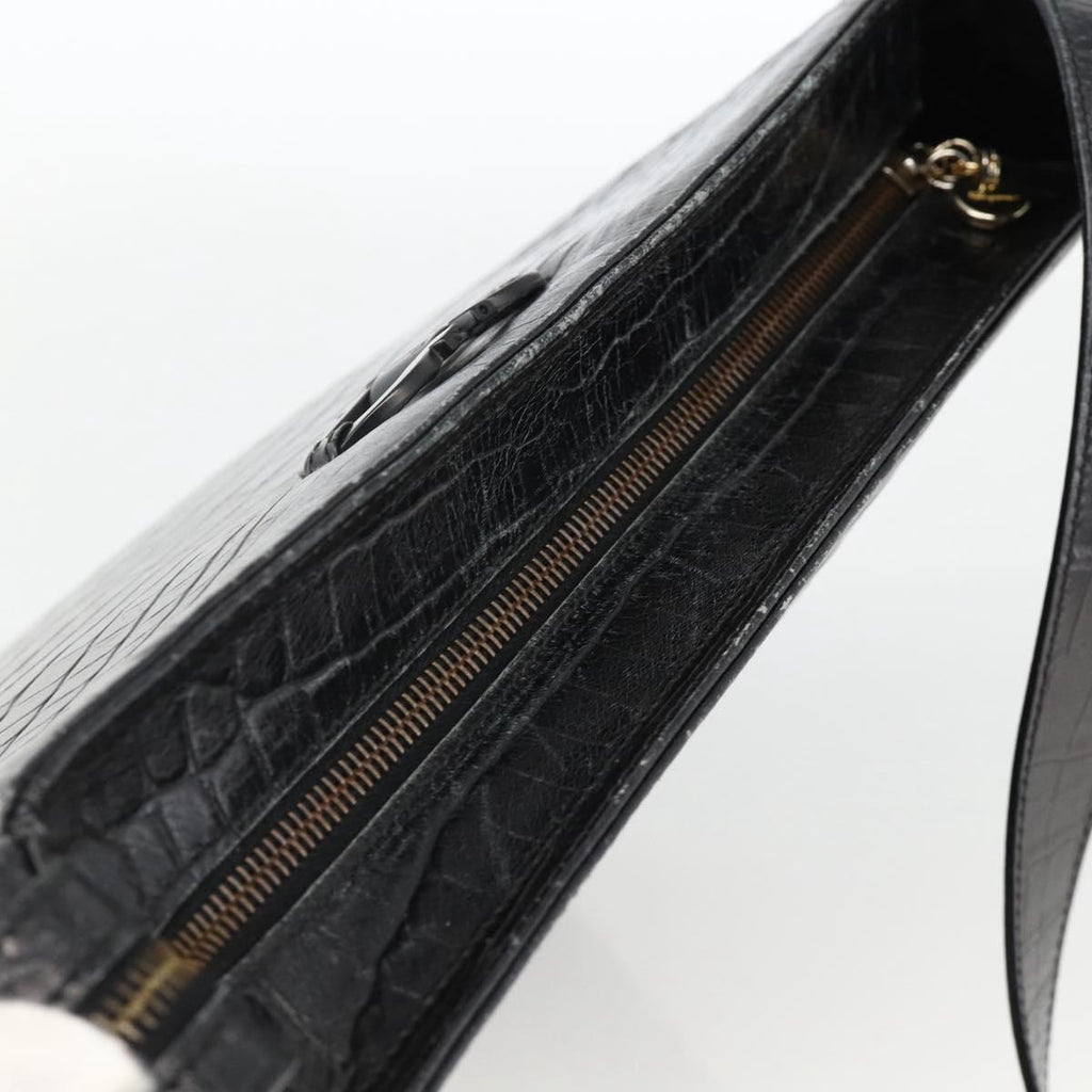 Ferragamo Black Leather Shoulder Bag