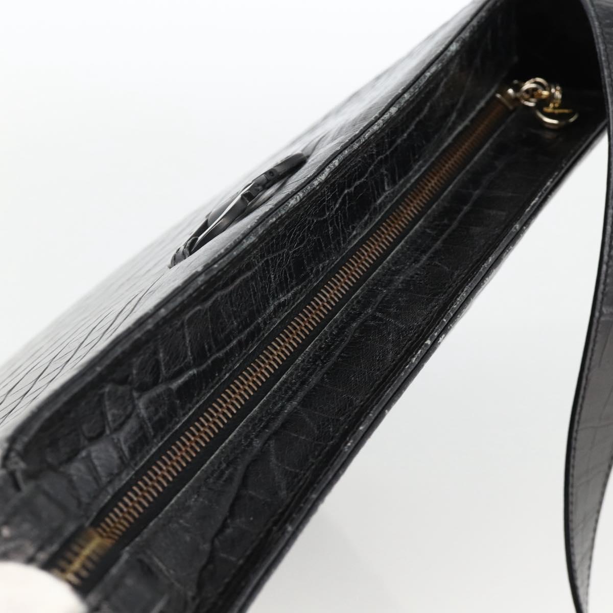 Ferragamo Black Leather Shoulder Bag