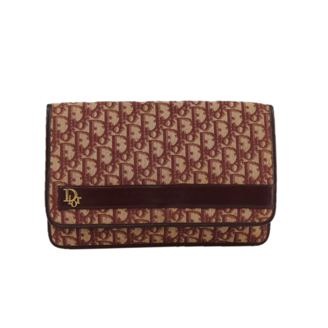 Dior Burgundy Monogram Clutch