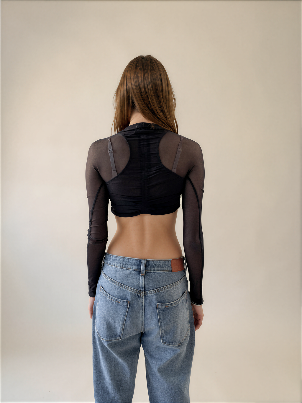 Jean Paul Gaultier Mesh Cropped Shirt