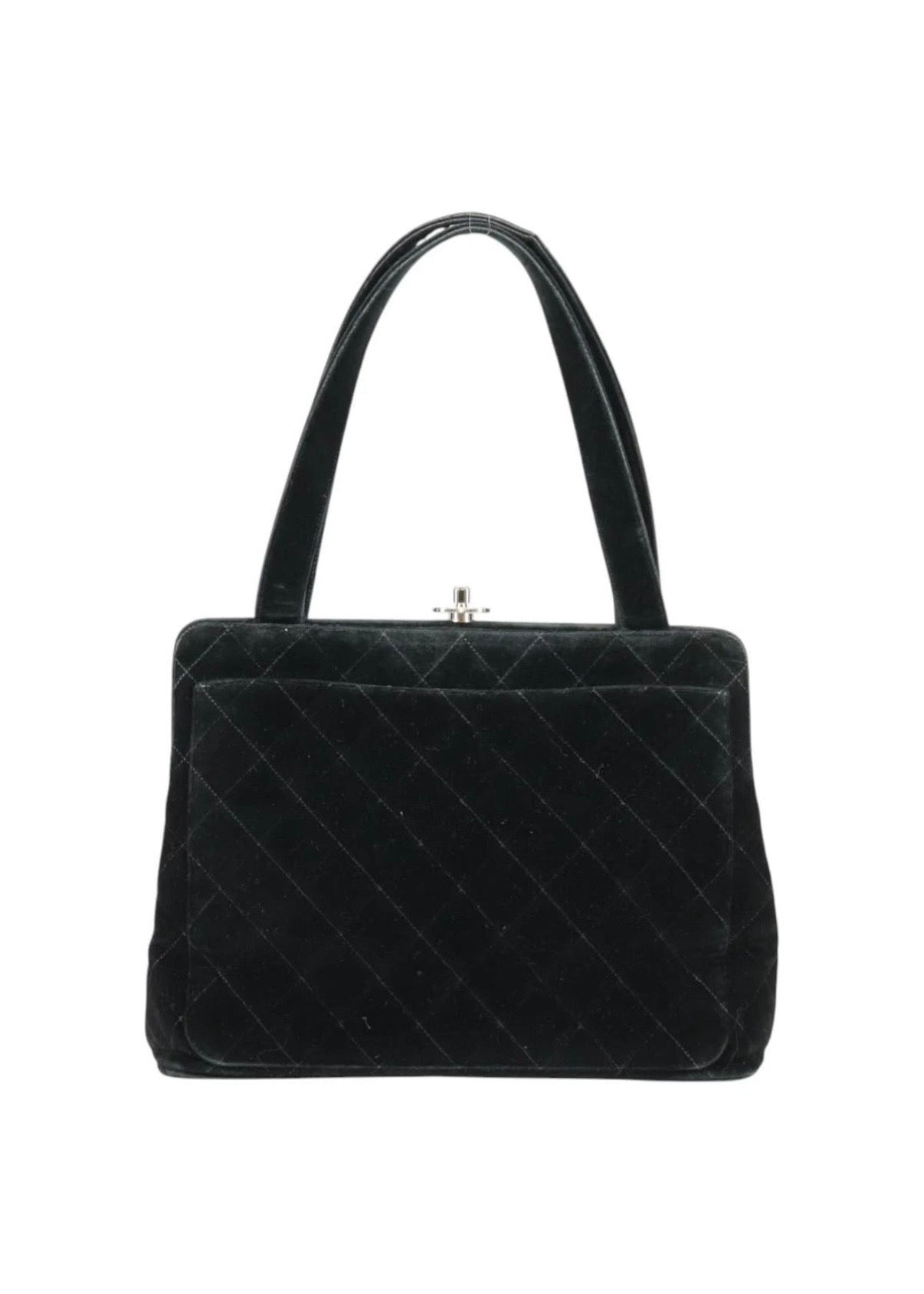 Chanel Black Velvet Handbag