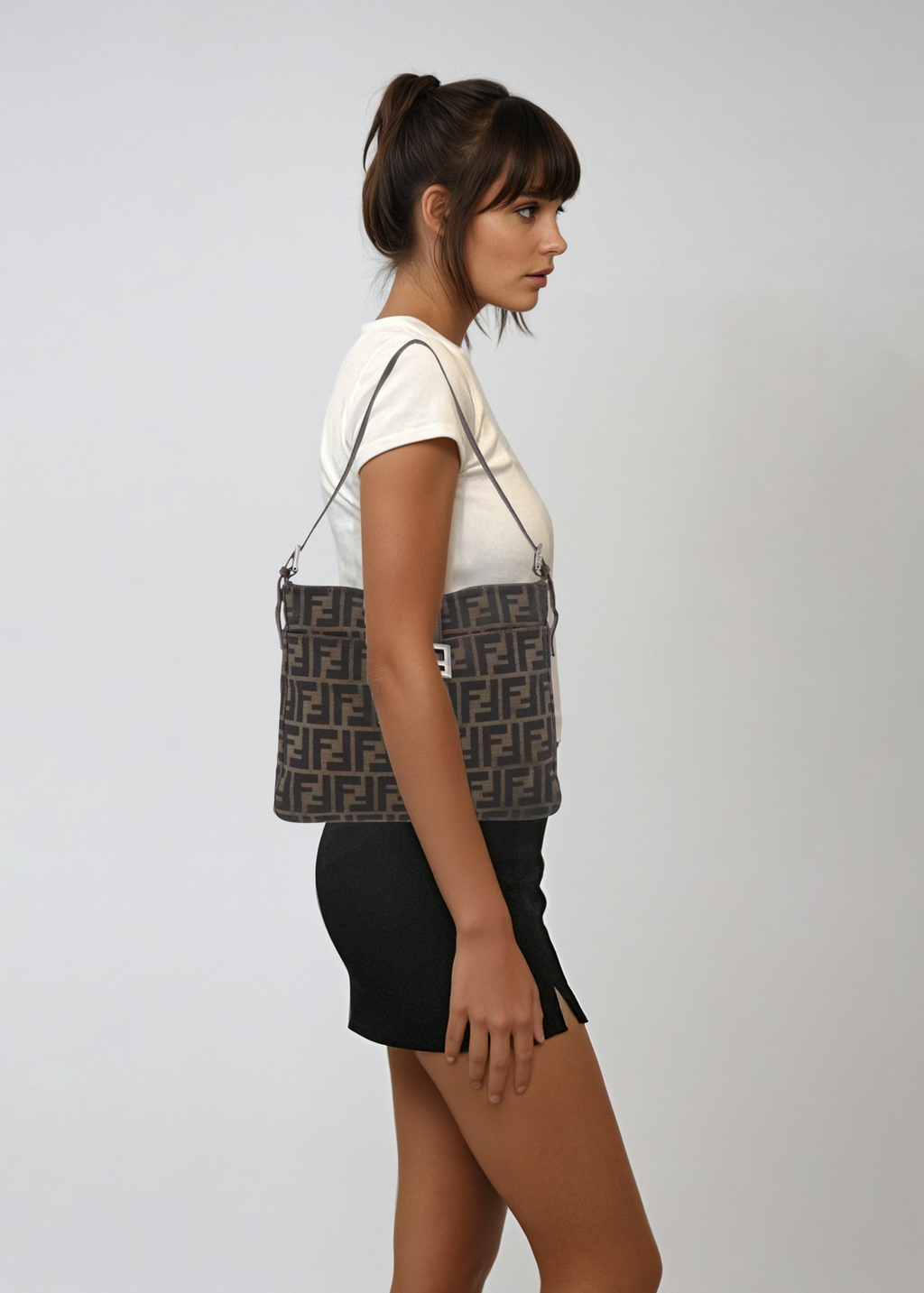 Fendi Zucca Shoulder Baguette