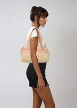 Load image into Gallery viewer, Chanel Pink and Raffia Shoulder Bag
