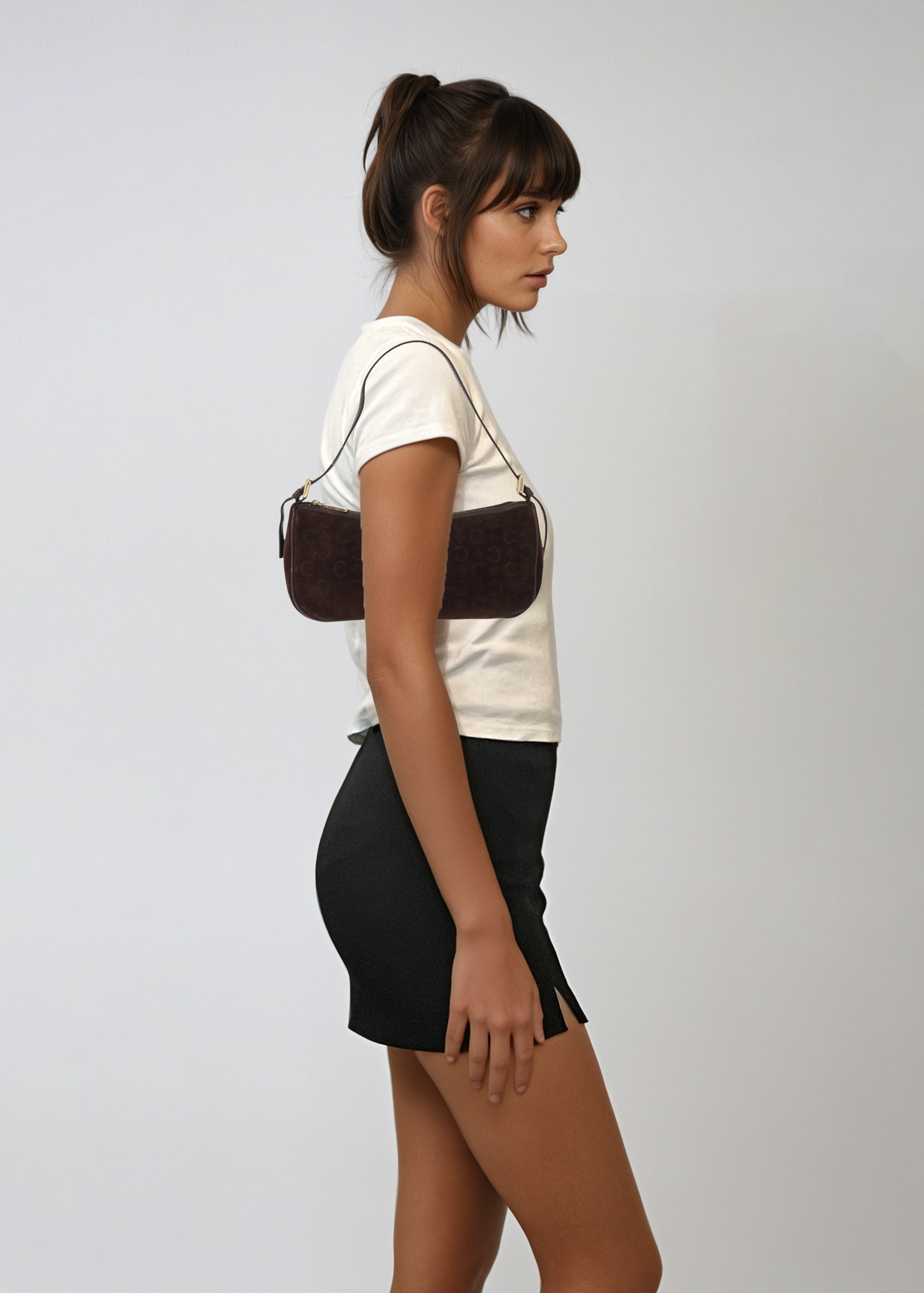 Celine Brown Suede Handbag